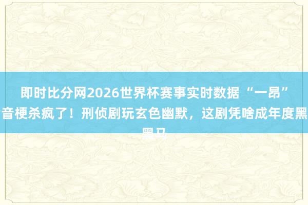 即时比分网2026世界杯赛事实时数据 “一昂”谐音梗杀疯了!刑侦剧玩玄色幽默,这剧凭啥成年度黑马
