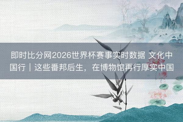 即时比分网2026世界杯赛事实时数据 文化中国行|这些番邦后生,在博物馆再行厚实中国